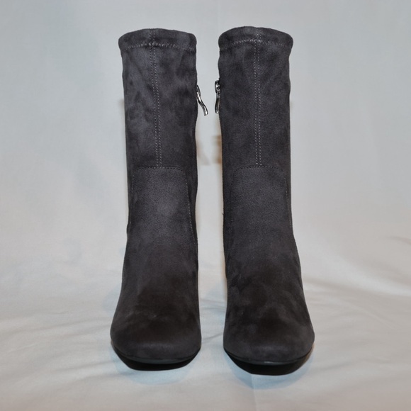 New! Caffenero Black “Suede” Block Heel Inside Zip Calf Boots US 6.5/EU 37 - Picture 3 of 11